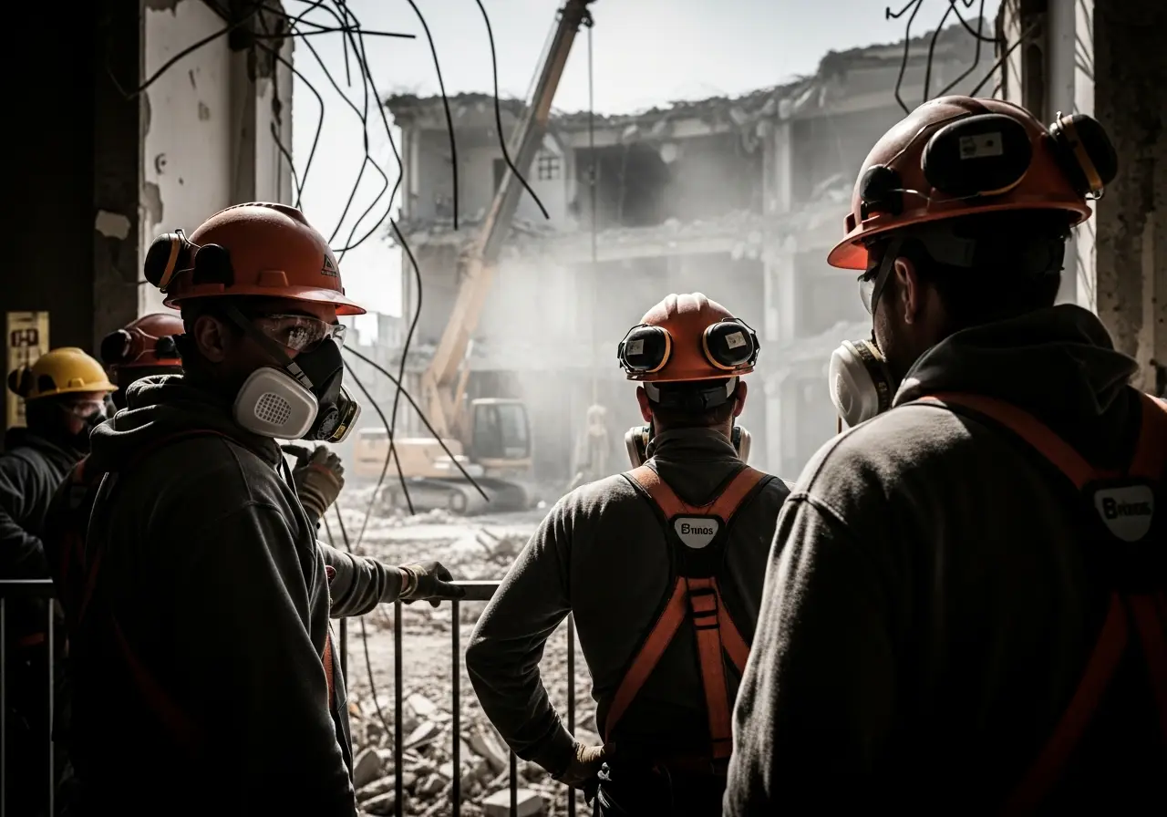Proper safety controls and PPE for demolition work