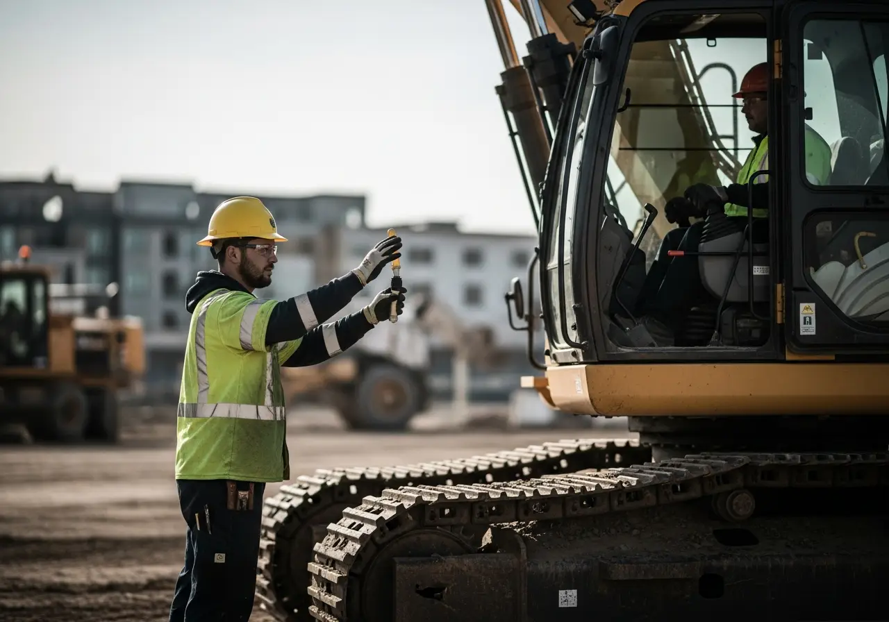 Proper safety controls and PPE for heavy equipment work