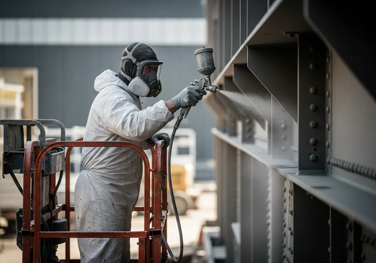 Proper safety controls and PPE for painting work