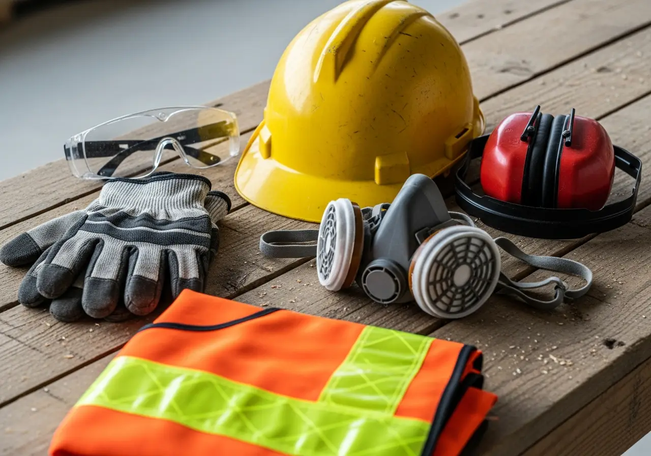 Close-up of ppe gaps on a ppe job site