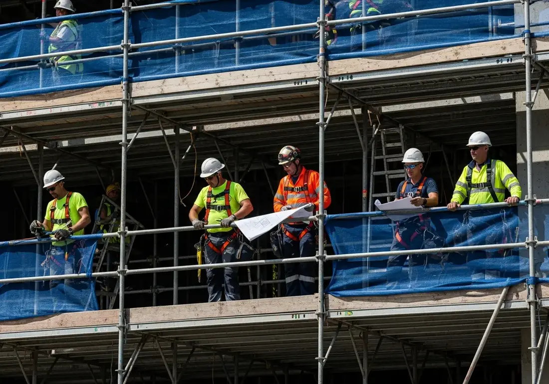 Proper safety controls and PPE for scaffolding work