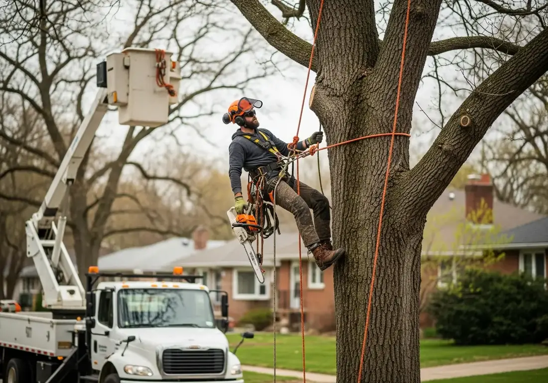 Tree service at work — common OSHA hazards and prevention guide for tree services