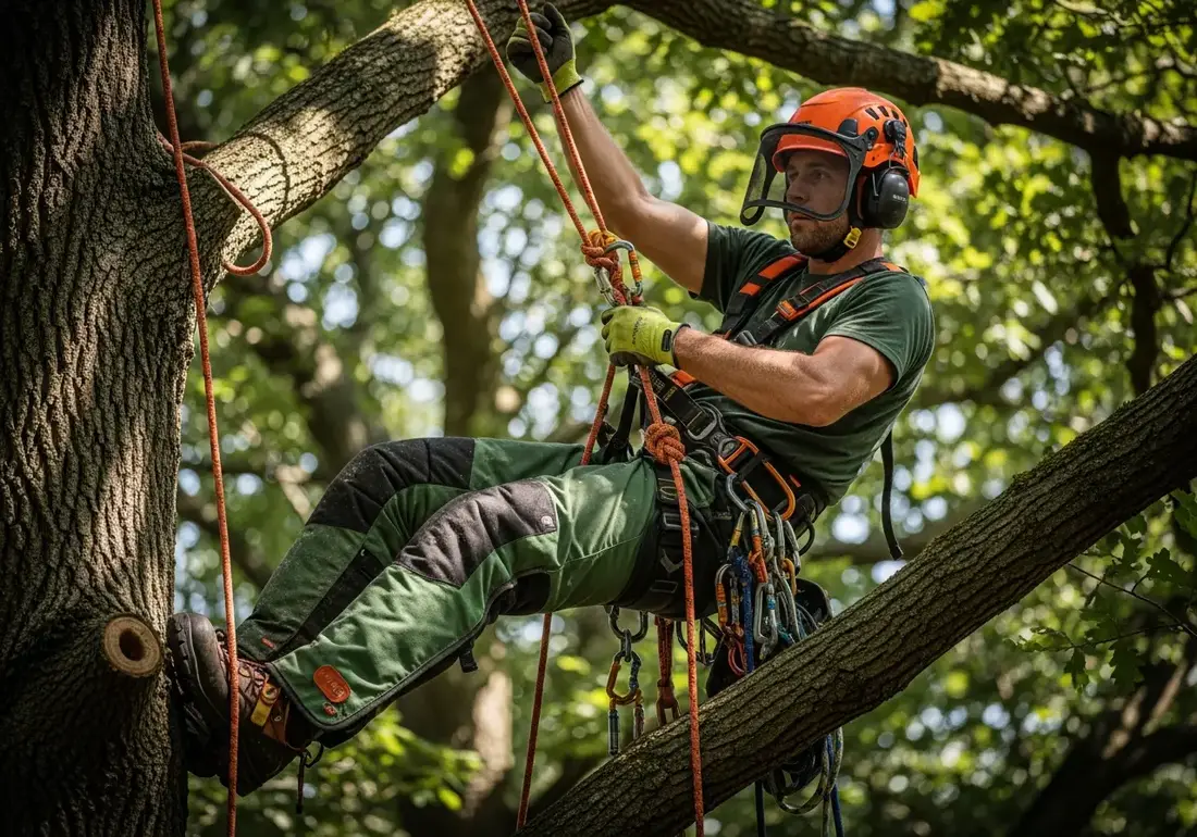 Proper safety controls and PPE for tree service work