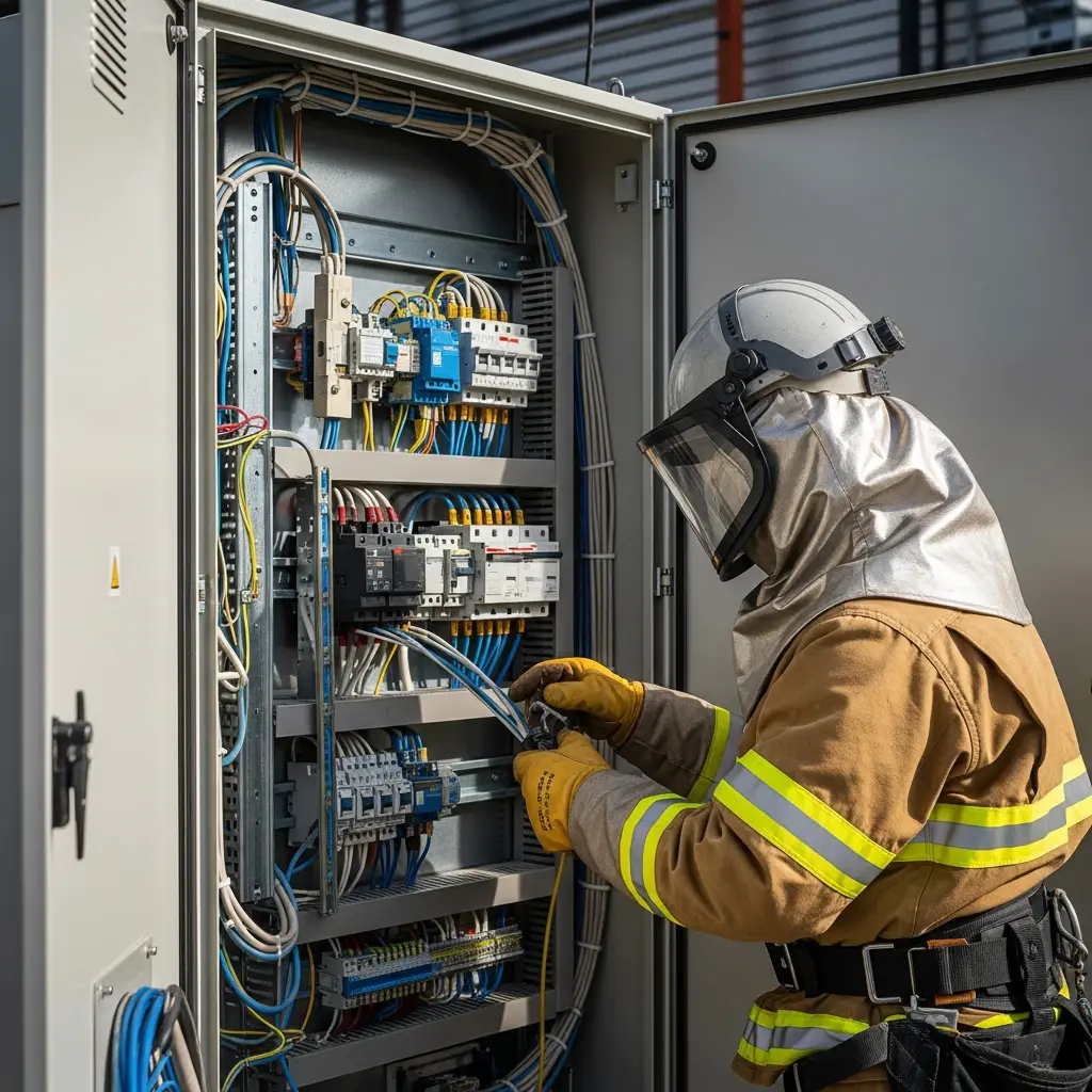 Electrical hazard example on a job site
