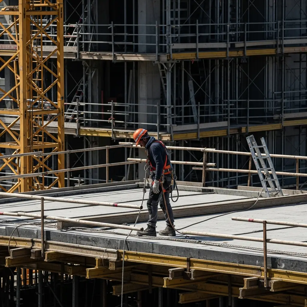 Fall Protection hazard example on a job site