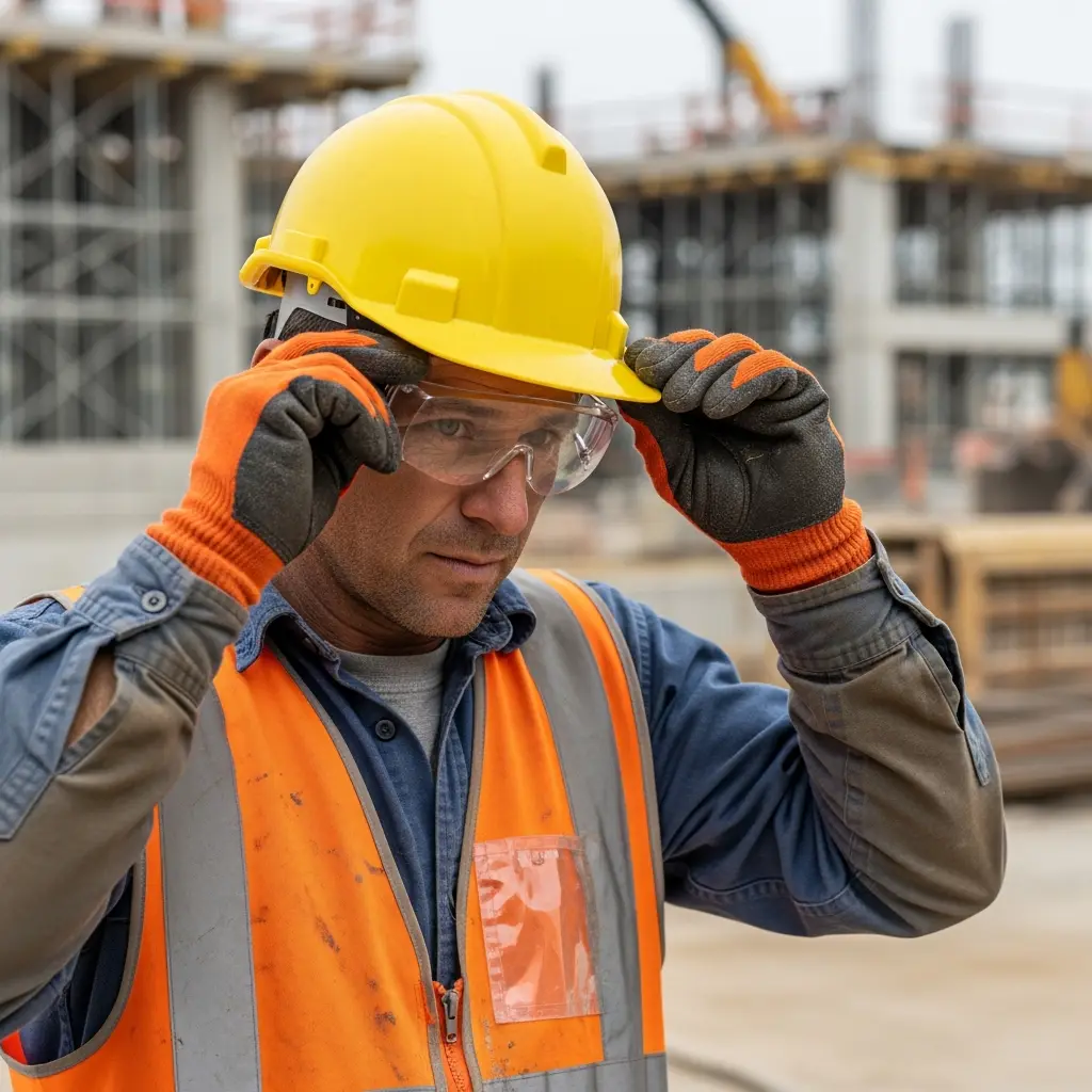 PPE hazard example on a job site